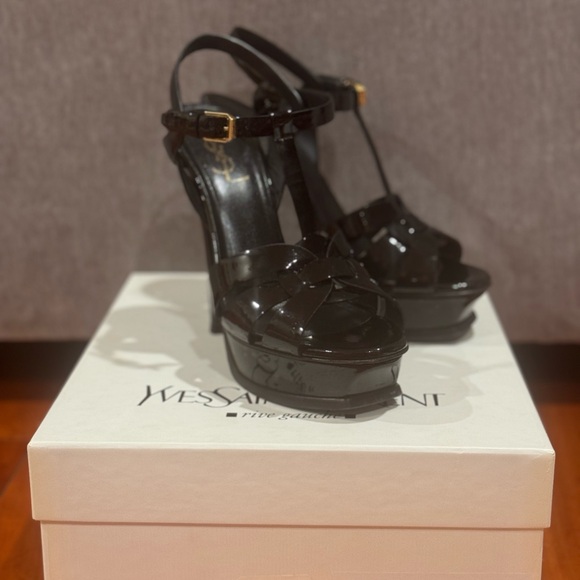 Black ysl tribute sandals - Picture 2 of 4